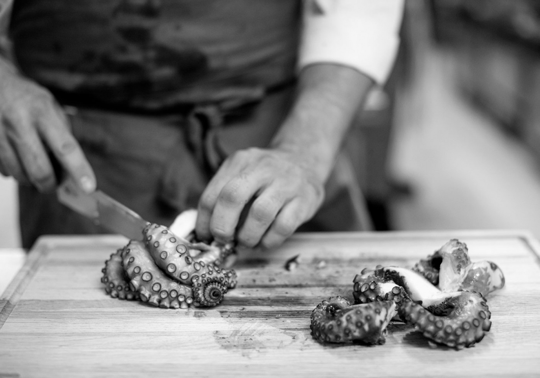 Preparazione Piatto Mediterraneo Brasserie Vicenza